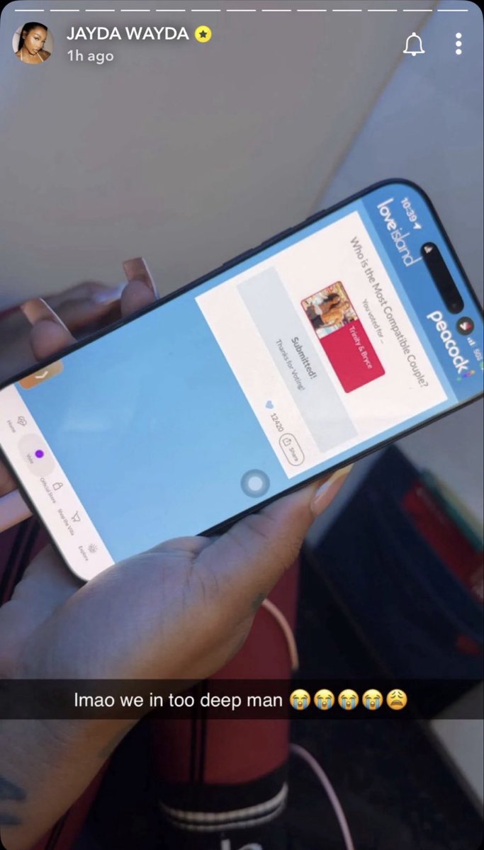 trinversee's tweet photo. Jayda Wayda voting for Brinity last night 🔥 #loveislandusa https://t.co/j4IQgNSJUU