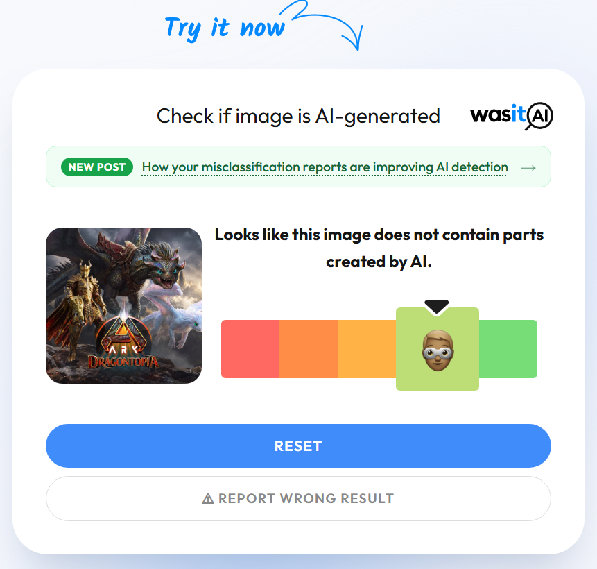LtBuzzLitebeer's tweet photo. @SirJessums The image does seem off so I ran it through an AI Artwork Detector. https://t.co/zBCWNEUBvO