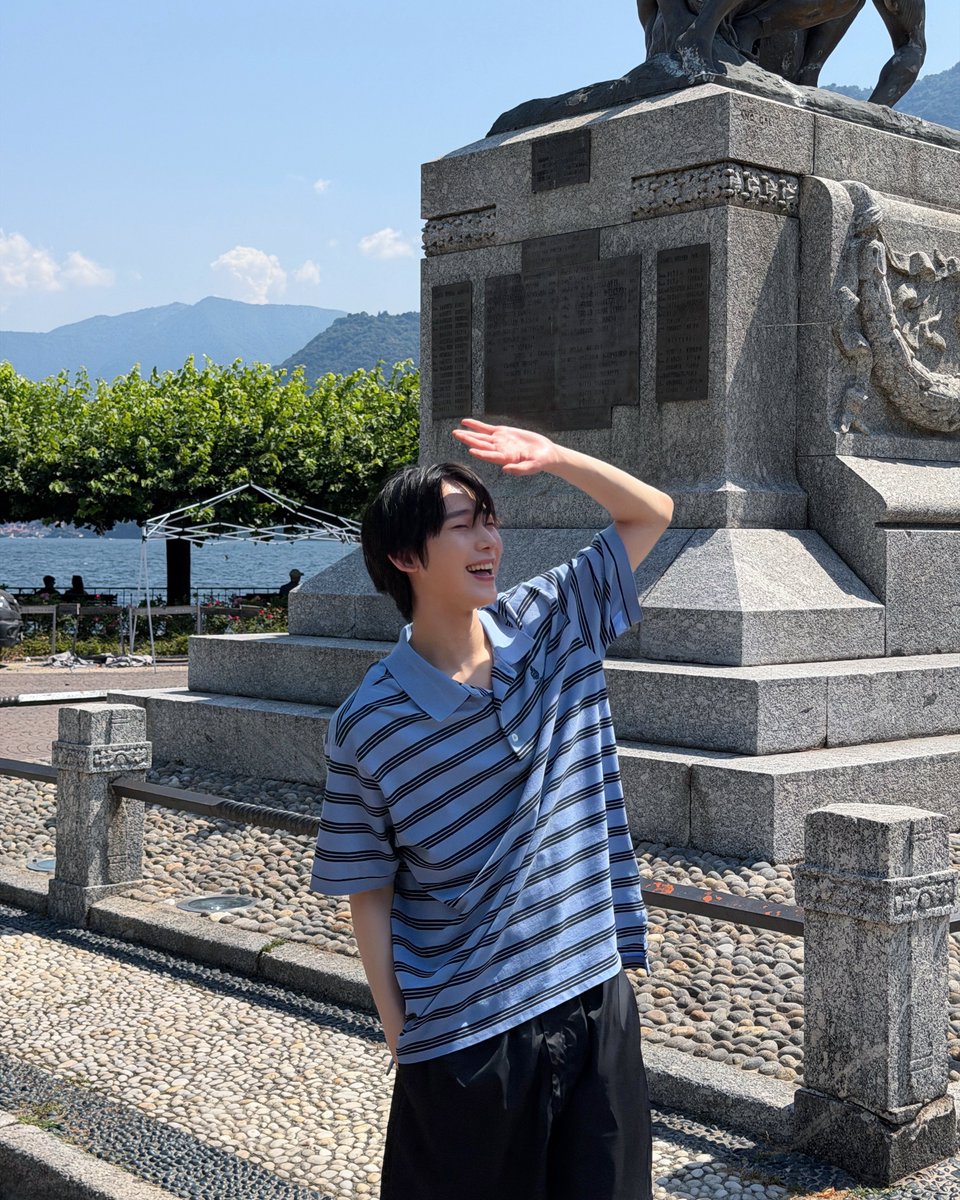 filmksw's tweet photo. Sunoo at Lake Como 💙 https://t.co/1X2qCjhzAz