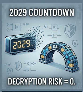 sefania97's tweet photo. The countdown to 2029 is ticking,and current encryption standards are vulnerable.@dac_chain protects your data today using Quantum Entropy and deep,privacy first transaction architectures.Built for businesses that can't afford a single breach🛡️
 #Blockchain #Tech #DACBLockchain https://t.co/hR3ZZxwmw8
