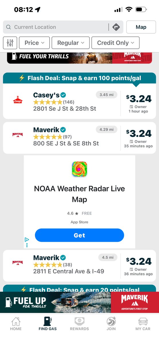 radtechar's tweet photo. @cmb_wps @deancain Is this better? No Walmart or Murphy’s . Bentonville/ Rogers prices. https://t.co/ms2ACdQYaJ