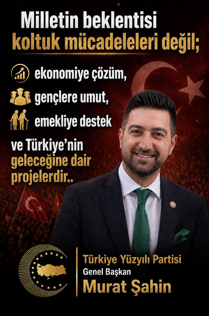 muratsahin2023's tweet photo. CHP'de kurultay sonrası başlayan siyasi deprem büyümeye devam ediyor..

CHP Ankara Milletvekili Adnan Beker, partisinden istifa ettiğini açıklarken, gerekçe olarak parti içerisinde "kişisel hesapların" ve "hukuksuzluğun" hakim olduğunu ifade etti..

Bu açıklama, CHP içerisinde uzun süredir devam eden kriz ve kutuplaşmanın geldiği noktayı bir kez daha gözler önüne sermiştir..

Mesele nettir:

– Siyasi partiler kişisel hesapların değil, milletin beklentilerinin adresi olmalıdır..
– Hukuk ve demokrasi söylemiyle siyaset yapanların, önce kendi içlerinde bu ilkelere bağlı kalması gerekir..
– Sürekli istifa, ihraç ve iç çekişmelerle gündeme gelen bir yapı, topluma güven vermekte zorlanır..

Kurultay tartışmaları..

Mutlak butlan süreci..

İhraç kararları..

Yeni parti iddiaları..

Ve şimdi de milletvekili istifaları..

Ortaya çıkan tablo, CHP içerisindeki siyasi ve örgütsel krizin derinleşerek devam ettiğini göstermektedir..

Milletin beklentisi koltuk mücadeleleri değil;

ekonomiye çözüm,

gençlere umut,

emekliye destek

ve Türkiye'nin geleceğine dair projelerdir..

Siyaset; kişisel hesaplaşmaların değil, millete hizmet yarışının zemini olmalıdır..

🇹🇷 Aziz milletimiz, iç kavga ve kriz değil; istikrar, hizmet ve güven veren bir siyaset anlayışı istemektedir.. 🇹🇷