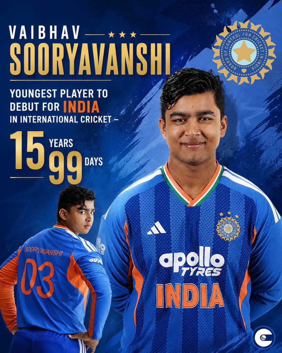 YeswanthKumar18's tweet photo. 🚨 Vaibhav Sooryavanshi gets his maiden cap and becomes the youngest cricketer to represent India in international cricket 🧢🇮🇳

#ENGvIND #TeamIndia #VaibhavSooryavanshi https://t.co/IwUJU7nzy4