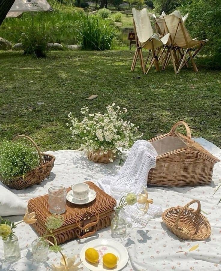 bloomele_'s tweet photo. a blanket,a basket and a blissful day https://t.co/eD3qCMtHgK