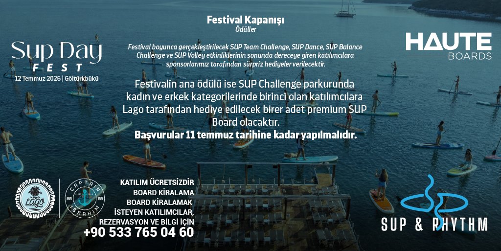 LagoBodrum's tweet photo. 12 Temmuz'da Lago'da gerçekleşecek SUP Day Fest'in program akışı!

📍 Lago | Göltürkbükü
🗓️ 12 Temmuz 2026
✨ Katılım ücretsizdir.
📞 Başvuru: +90 533 765 04 60
#Bodrum #LagoBodrum #Captainİbrahim #SupDayFest https://t.co/qcTz3Iy0Ny