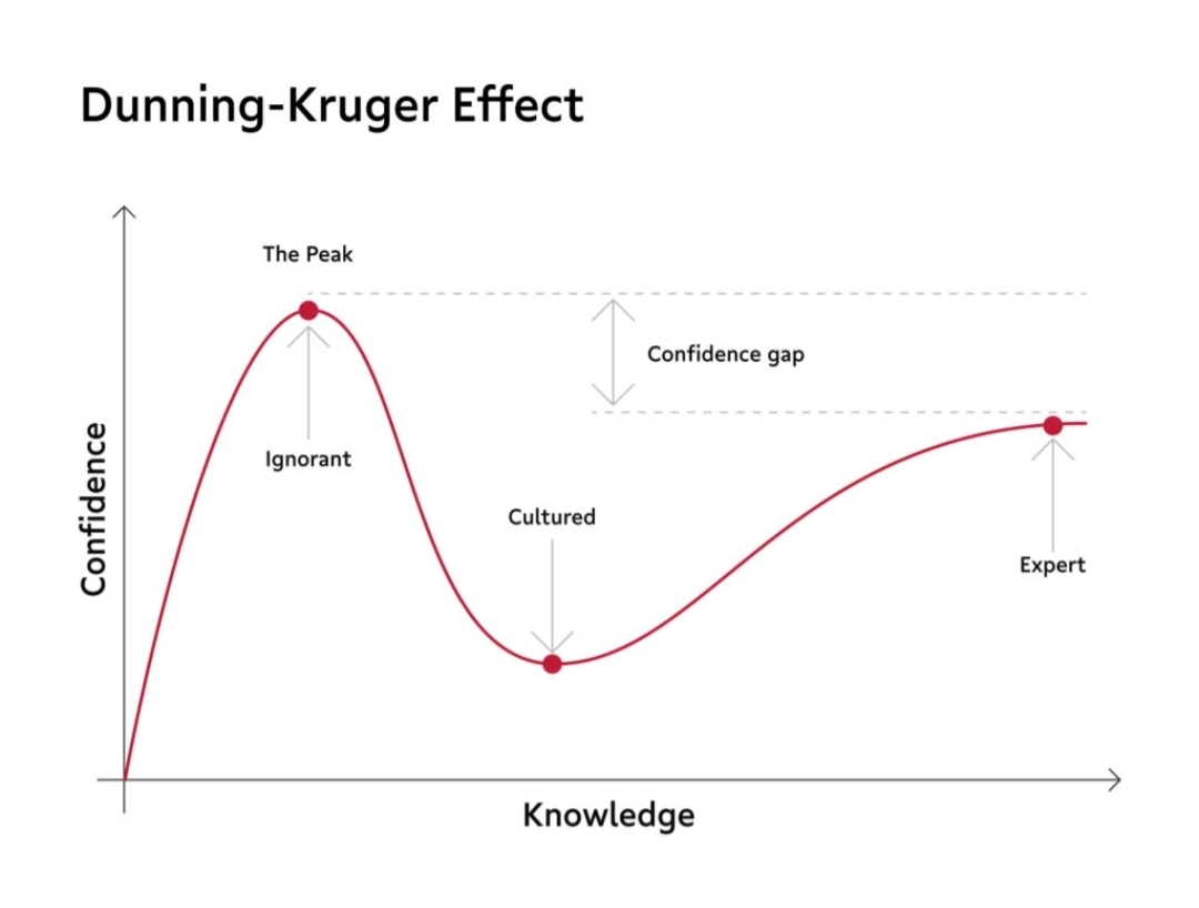 PolemicTMM's tweet photo. Exhibit A: 
The peak in the Dunning-Kruger Effect https://t.co/oA54bpFXtO