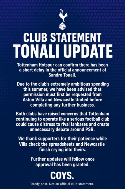 TotalSpursTV's tweet photo. BREAKING: 🚨 https://t.co/3aBbgFP1Ld