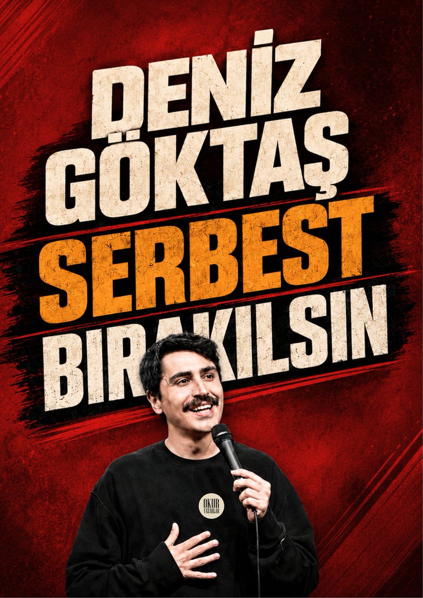 okuryazarlar's tweet photo. Deniz Göktaş serbest bırakılsın! https://t.co/9ReGXdK8F6