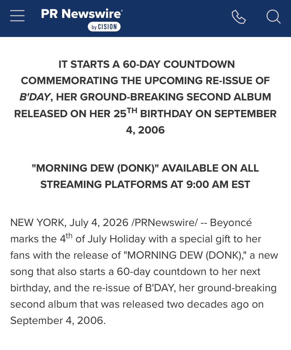 beyzhive's tweet photo. BITCH WE ARE GETTING A 20TH ANNIVERSARY EDITION OF B’DAY AAH https://t.co/Nq6muukmSn