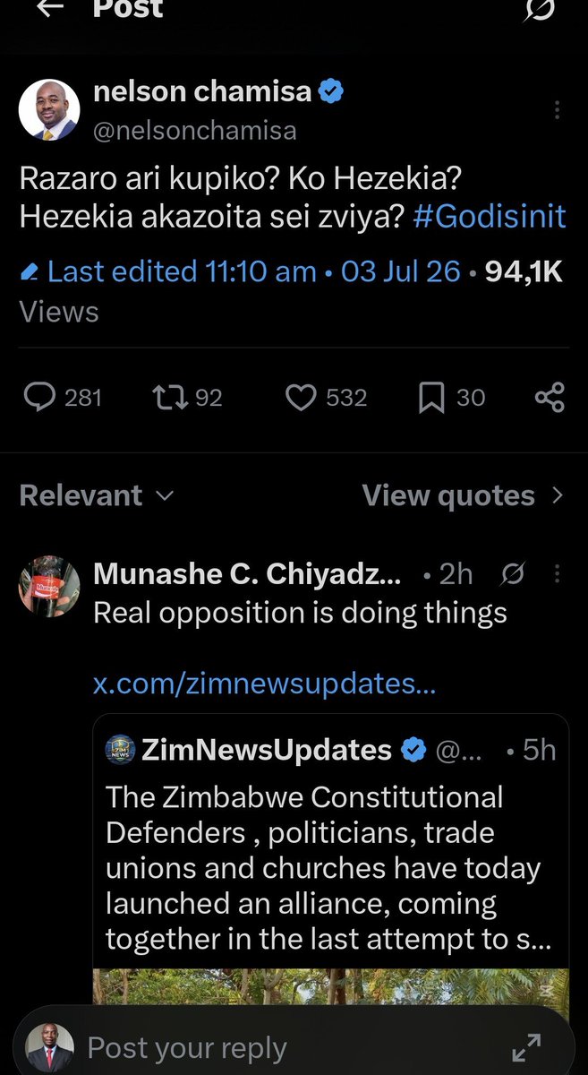 mawarirej's tweet photo. Ko babamumini @nelsonchamisa, ichi makachidzimirei? Did you realise you were mischievous or someone forced you to? https://t.co/uNBZfHRylX