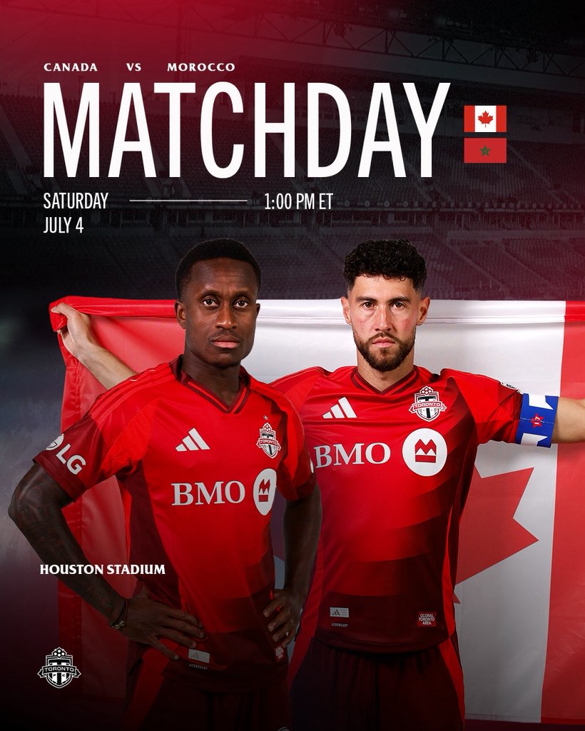 TorontoFC's tweet photo. It’s 🍁 Matchday 

Best of luck guys 👏 https://t.co/jGG42nIBQd