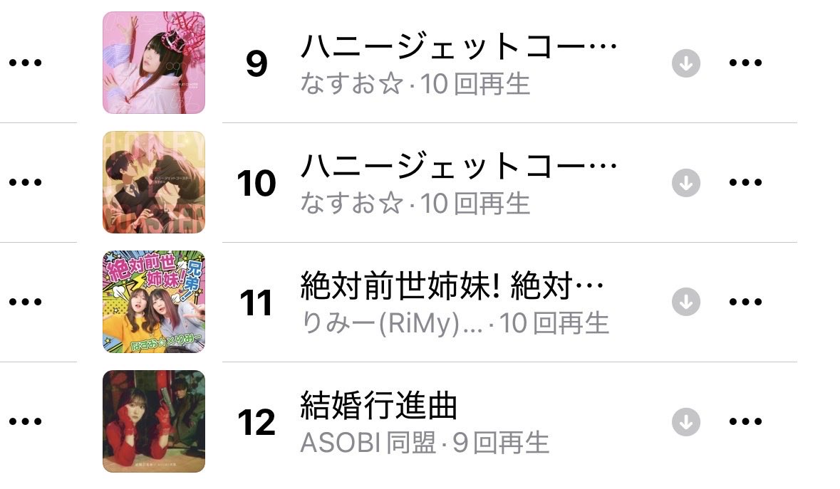 konoha_123's tweet photo. 6月に聴いたトップソング＆アーティスト
なすお☆さんとASOBI同盟さん好き過ぎる！！！！

#なすお☆
#ASOBI同盟 https://t.co/9WlcgaN9Hx