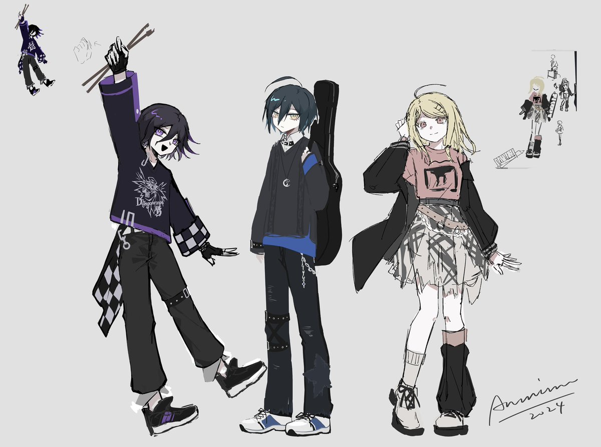 Anminn11037's tweet photo. 乐队paro #最王 #saiou #saiouma
整理服设作品中突然发布。退坑多年终于发了我 https://t.co/9J0jnEflkG