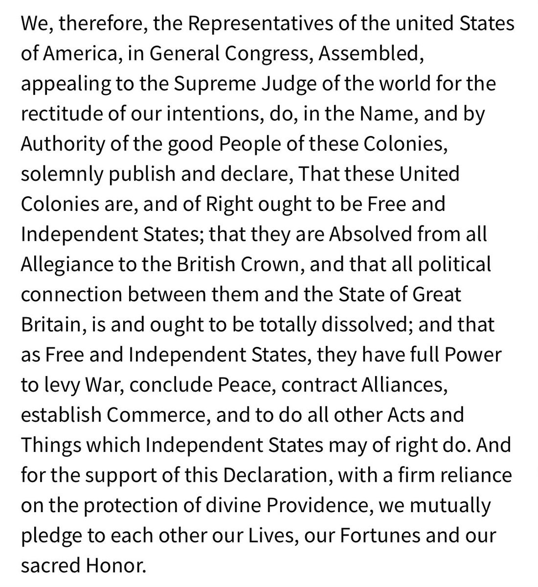 ConorMcGahey's tweet photo. 250 years ago today. The beginning of the greatest nation in the history of the world. May God continue to bless America!

🇺🇸 https://t.co/n6J2Rwhp0X