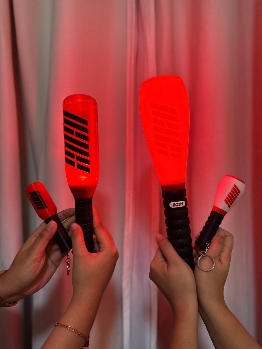 withiKON_PH's tweet photo. Our KONbat-inspired inhaler holders are locked and loaded beside our iKON lightsticks. 

KONBATS, READY?! ❤️‍🔥

Tomorrow, let's turn SMX into a sea of red and set the venue on KONfire! Bring your loudest cheers, brightest KONBATs, and all the energy for iKON. 

See you there, iKONICS! 

#iKONinManila  #iKON_FOUREVER_TOUR #iKON #아이콘