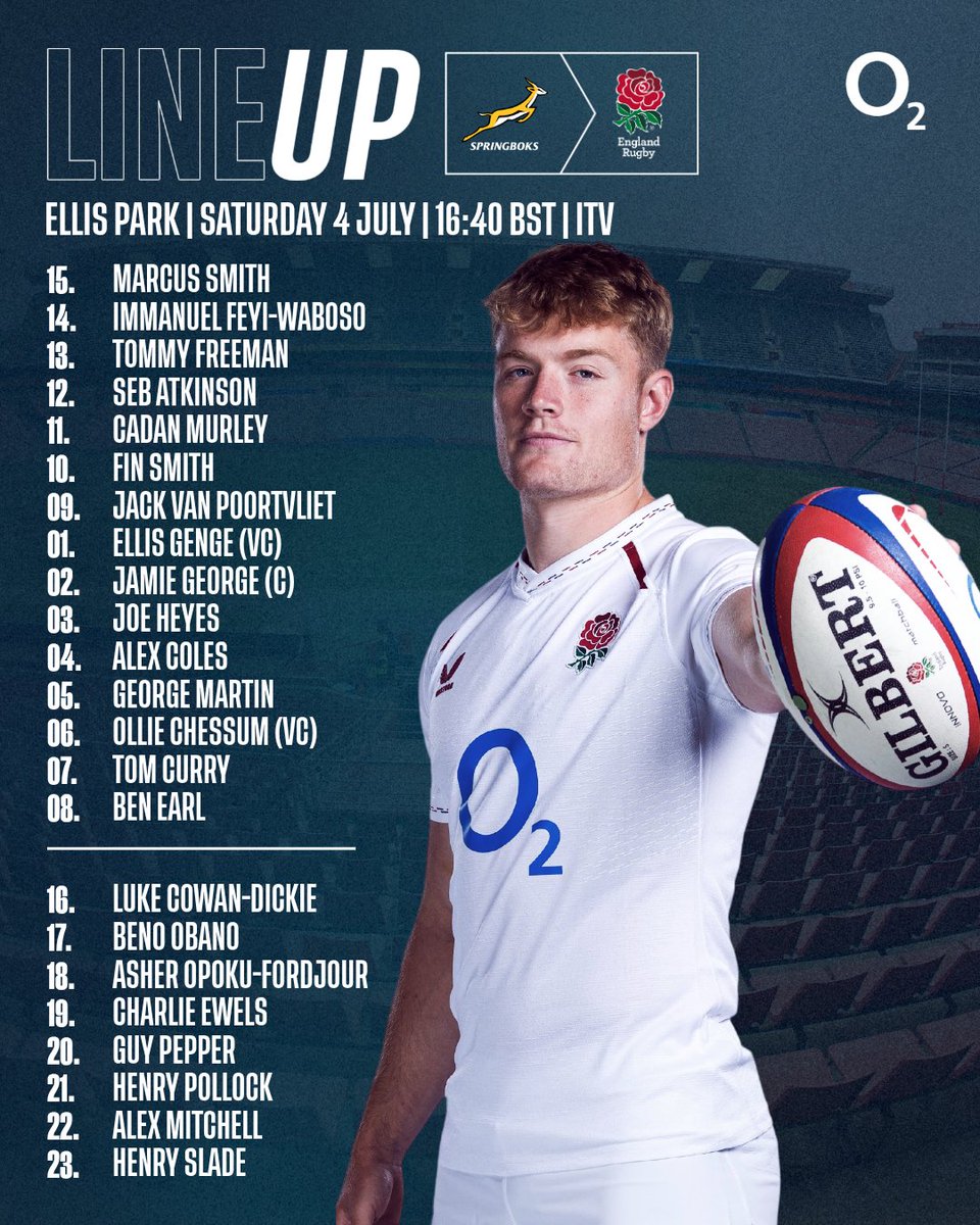EnglandRugby's tweet photo. TEAM UPDATE

George Furbank has been ruled out through illness, with Marcus Smith replacing him in the side and Henry Slade coming onto the replacements bench.

@O2  | #WearTheRose https://t.co/mq6VVDrZyq