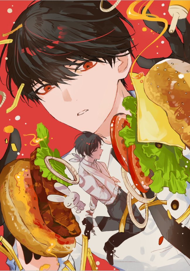 kisaraoekaki's tweet photo. #きょうあい_アフター
スペースまで遊びにきてくださりありがとうございました〜！展示イラストから1枚🍔 https://t.co/g5pNeZXj27