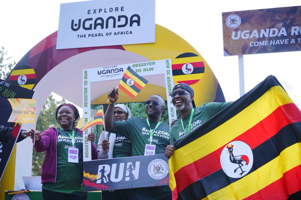 Simon_Begumisa_'s tweet photo. Uganda–Ethiopia Magic!
Over 500 Ethiopian runners joined @AddisUganda for the @RwenzoriMarathn activation, celebrating Uganda as the Pearl of Africa.
“This is exactly what destination marketing should look like.” — @wekesa_amos
#RwenzoriMarathon #ExploreUganda #PearlOfAfrica https://t.co/ZoGz7AKfeS