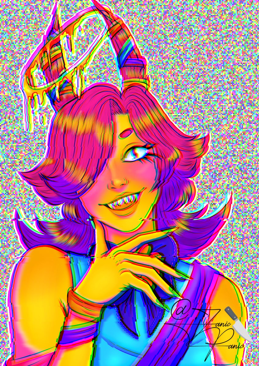 Zanic_Panic's tweet photo. @chxrry_cherryy Hi hi, here are my current artfight pieces 😁 as well as one of my original babes https://t.co/RgFos4mGdo
