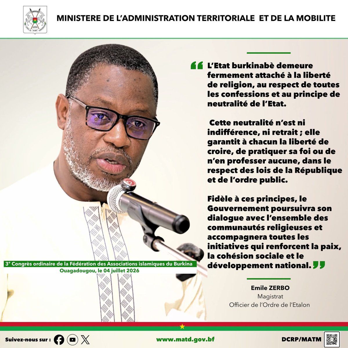 MATM_BF's tweet photo. 𝐏𝐚𝐫𝐨𝐥𝐞𝐬 𝐟𝐨𝐫𝐭𝐞𝐬

3e Congrès ordinaire de la Fédération des Associations islamiques du Burkina (FAIB)

DCRP/MATM 

#Religion
#Libertésreligieuses
#FAIB
#MATM
#BurkinaFaso https://t.co/ivt5QNkqep