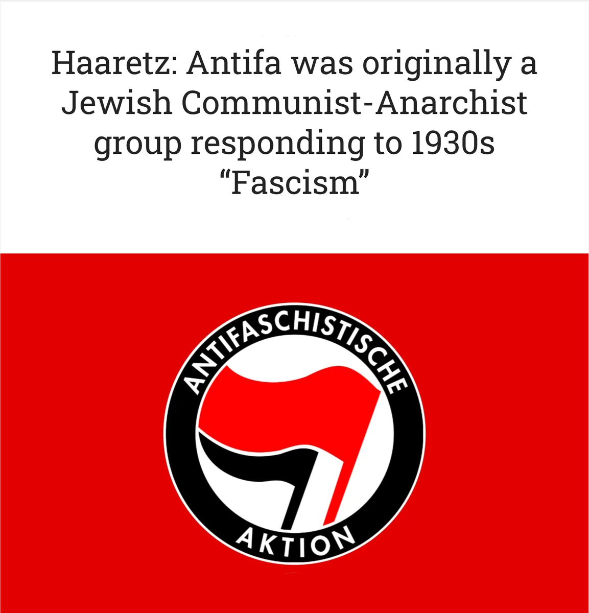 Atos1933's tweet photo. @MarioBojic Do you know what's "Antifa's" origin.?

Evеry ѕіnglе tіmе.😉 https://t.co/4sbYDX7ZUU