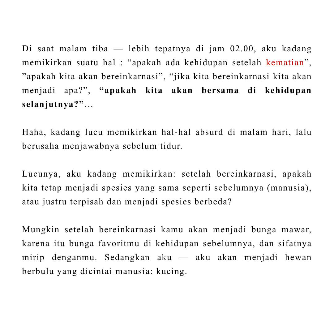 pencorner's tweet photo. Jika Kita Terlahir Kembali, Kita Akan Menjadi Apa?
TW // blood
🖊️ awthena https://t.co/6RVz4uZJLg