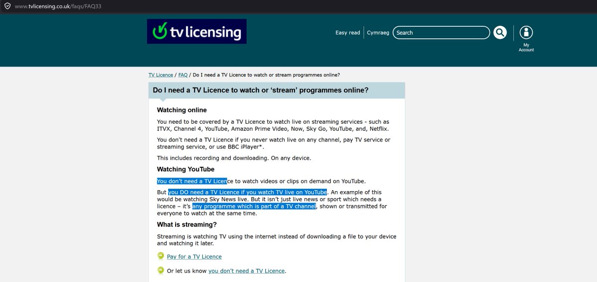 AValkyriesKiss's tweet photo. @iyammarrok @PippyM_ They can make you pay TV licences if they can prove you watch live broadcasts on MANY services. Here's some help since you seem to forget. They already try to get people with live fights on Netflix and you think they wont when they are at the top of YT?! get out lol https://t.co/uZq6yqq5Eh
