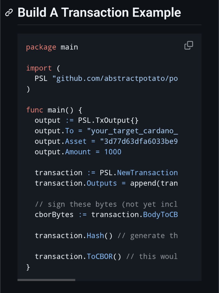 abstractpotato's tweet photo. Started working on transaction builders for StarchPay. 🥔 https://t.co/tP16GixUOE