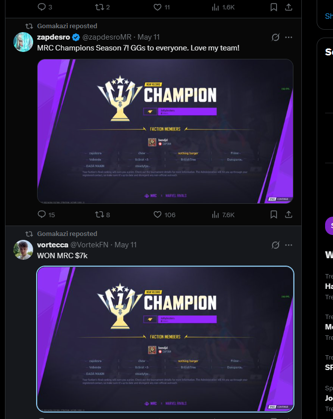 septem7er's tweet photo. everyone who was on gomakazis team that season should be dqed last season and all rewards taken away this is the same guy WHO was on their team RAGE CHEATING this is disgusting behavior #GUANGUAN https://t.co/Vx9Txs62LA