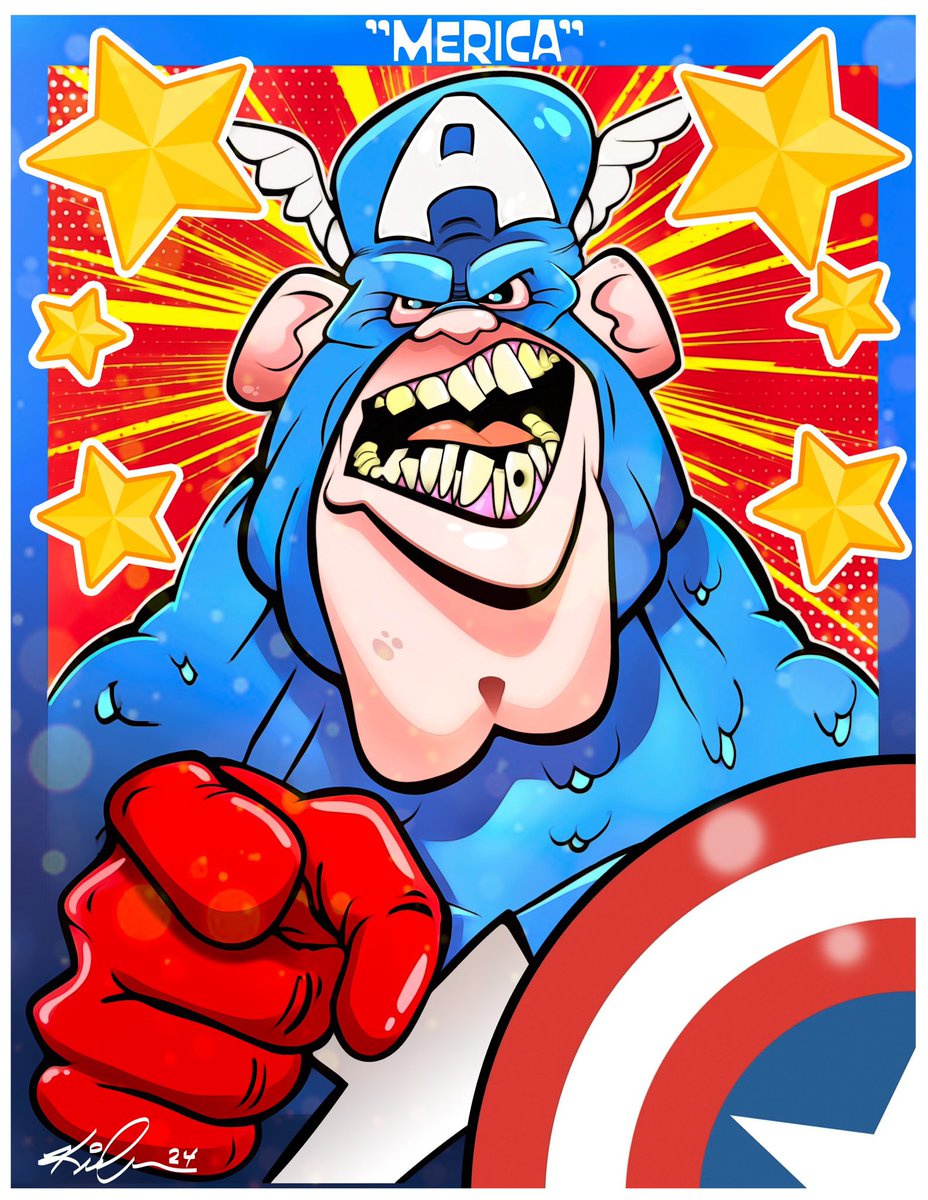 dice_bad's tweet photo. Happy Fourth of July!  🇺🇸🧨 
#captainamerica #merica #america #digitalart https://t.co/SJz0BQr5XM