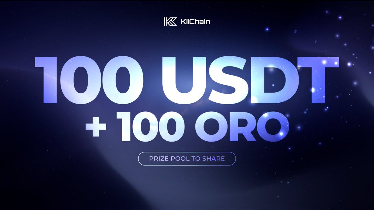 KiiChainio's tweet photo. Who's ready for a Saturday giveaway? 🎉 

We're giving away 100 USDT + 100 ORO.

To enter:
1️⃣Like this post
2️⃣Repost
3️⃣Comment how KiiChain will change your financial life, include #KiiGiveaway, and drop your wallet.

⏰ Ends in 24 hours. Good luck! https://t.co/57PcFcxLKp
