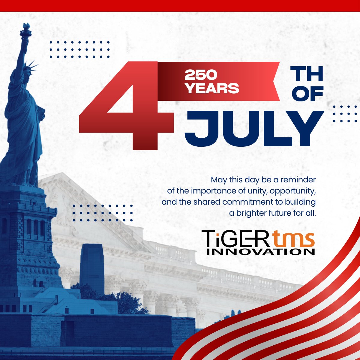 tigertms's tweet photo. Sending all of our American customers, partners, team members and associates warmest wishes for a Happy Fourth of July!
#independenceday #americanindependence #4thofjuly https://t.co/TKziECrt9E