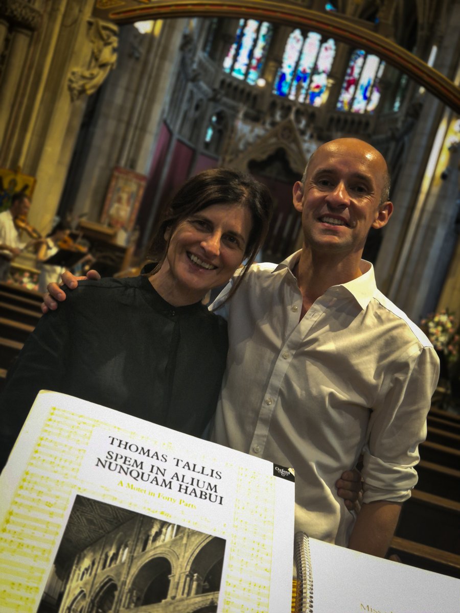 cambridgemusic's tweet photo. An incredible rehearsal this afternoon for tonight’s concert - Spem in alium at OLEM. The Choir of Clare College, Coro Clairière and Concerto Scirocco sounded outstanding under Graham Ross &amp; Brunella Clerici. A rare chance to hear Striggio, Gabrieli &amp; Tallis @ClareChoir https://t.co/KgzUU28tc3