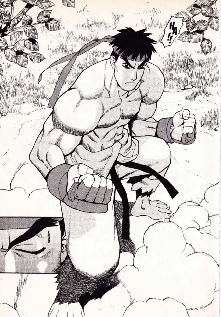 YamamotoElios's tweet photo. Street Fighter III: Ryu Final Vol 1 (Manga) artwork by Masahiko Nakahira.

#streetfighter #CAPCOM #artwork #illustration‌‌ https://t.co/IeG8XZEdId
