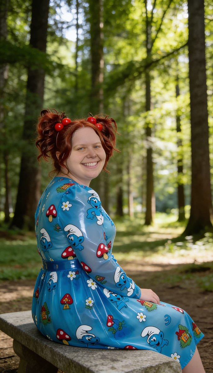 Lizzy1262629's tweet photo. Smurfing through the forest in my shiny blue Smurfs PVC dress! π§’π Cherry pigtails and a big smile surrounded by nature β feeling magical β¨
#SmurfsOutfit
#SmurfsDress #ShinyPVC #BlueOutfit #CherryPigtails #KawaiiStyle #GlossyFashion #AlternativeFashion #CuteOutfit #PVCSet #PlayfulLook #ForestVibes #ShinyDress #KawaiiGirl #CartoonFashion #MushroomPrint