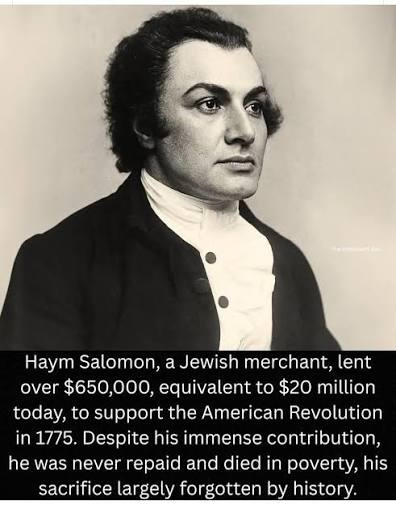 fem_mb's tweet photo. Remembering Haym Salomon, who gave his entire fortune to fund American independence and was never repaid, on our country's 250th Birthday. https://t.co/5URMbJBKCl