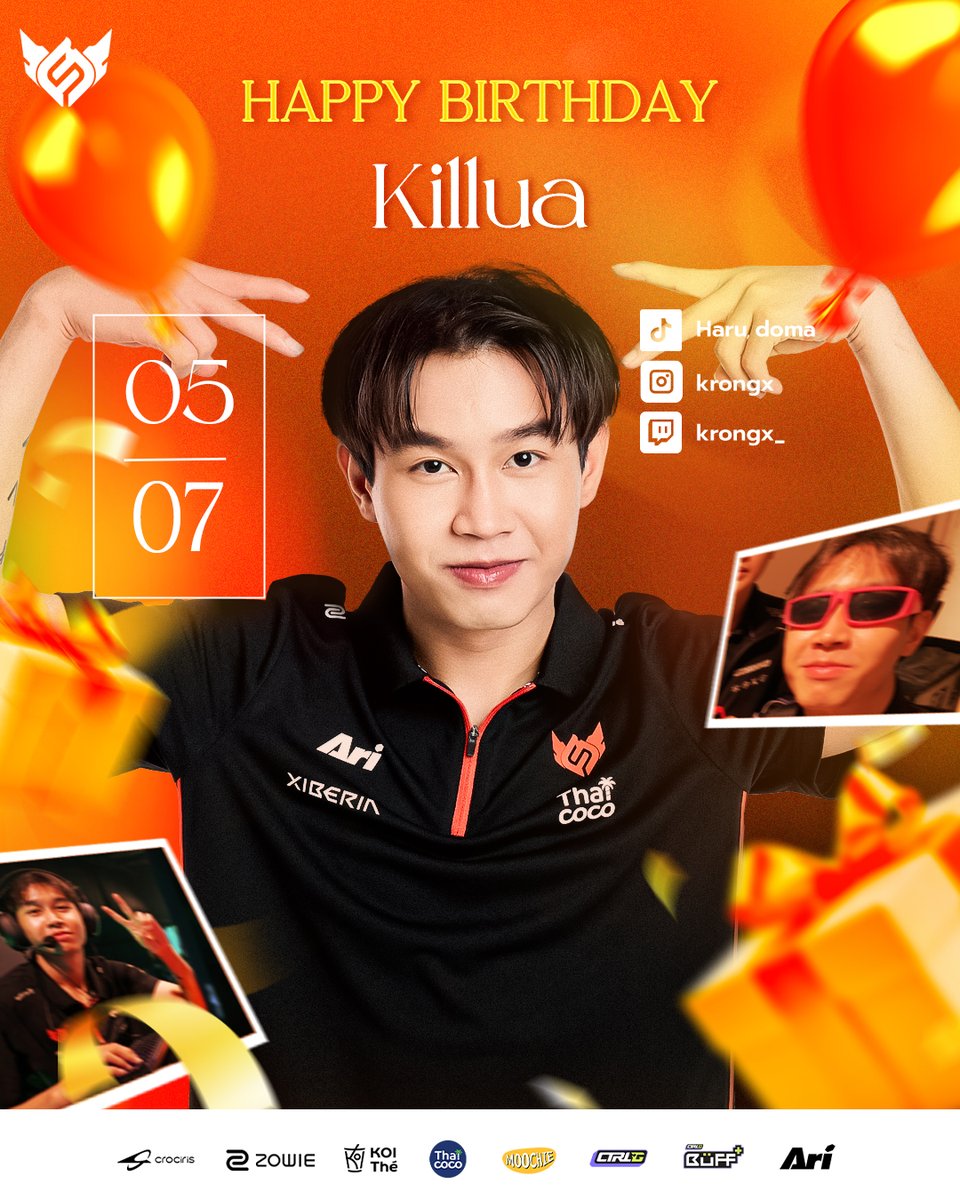 fullsense_gg's tweet photo. Happy Birthday to Killua (@killuaX456 ), aka Nong Kong, the powerhouse from Team FS VALORANT! 🥳🎉
Wishing you great health, razor-sharp aim in every match, and endless success both in-game and in real life. Keep shining, keep fragging, and have an amazing year ahead! 🧡
.
#FULLSENSE #FSVALORANT #FSFLYHIGH
#CROCIRIS #ZOWIE #KOITheThailand #ไทยโคโค่ #moochiepetfood #CtrlG #CtrlGBuFF #Ari