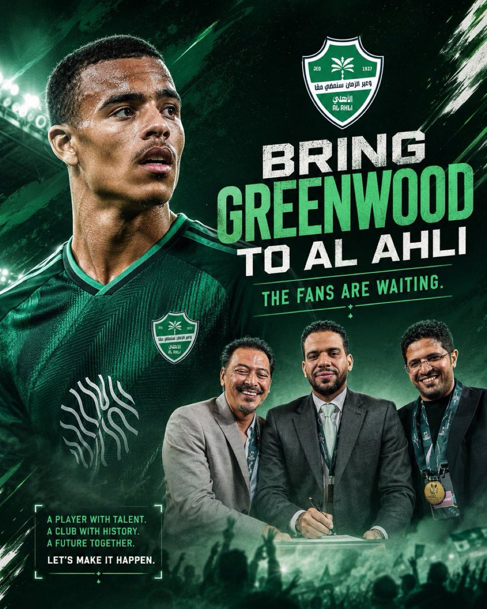 awbtal's tweet photo. #احسموا_غرينوود_يالتنفيذيين

ثقة جمهور #الاهلي في الاداره صصصصصصصصفر

الا اذا خلصو مع غرينوود ، هنا بنعرف ان فيه رجال خلف الفريق
وطموحهم عالي وهدفهم القارات والدوري والنخبه الثالثه عالتوالي https://t.co/MeLD2sIXie