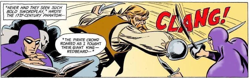 Chronicle_Tweet's tweet photo. #OnThisDay in 1964, "The Founding of the Jungle Patrol" started, which saw #LeeFalk &amp; #SyBarry explore the origins of the patrol. Captain Redbeard became a pirate hunter and lawman - wonder if he was based on the real-life Captain Benjamin Hornigold who became a pirate hunter. https://t.co/xHmthI2xXM