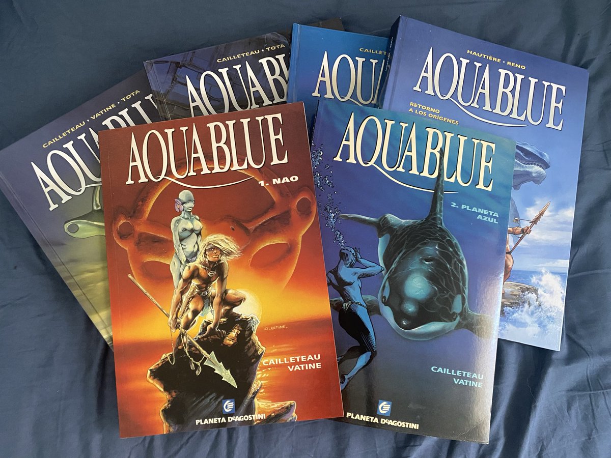 TheRealOML's tweet photo. Una de las cosas a agradecer a @YermoEd es que vaya publicando sin prisa todo #aquablue. Una de mis obras de cabecera que descubrí mucho antes de que Camerón sacase su Avatar (con el que misteriosamente tiene demasiadas coincidencias).
Impecable trazo y color… https://t.co/lveMz26LYZ