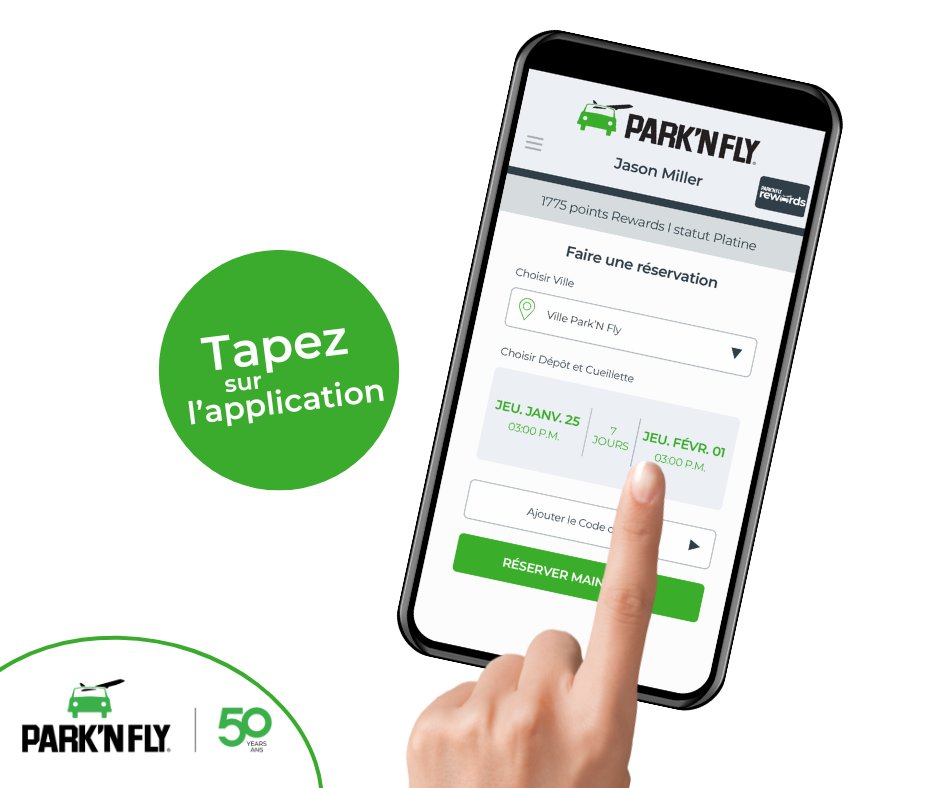 ParkNFlyCA's tweet photo. Plus d’économies et de commodité sont à portée de main📲
L’application Park’N Fly simplifie la réservation, la gestion et le paiement de votre stationnement. Téléchargez l’application dès aujourd’hui sur https://t.co/0kL1fD26lc
#parknfly #voyage #été #plan #économiser #app https://t.co/SiHIy2E01I