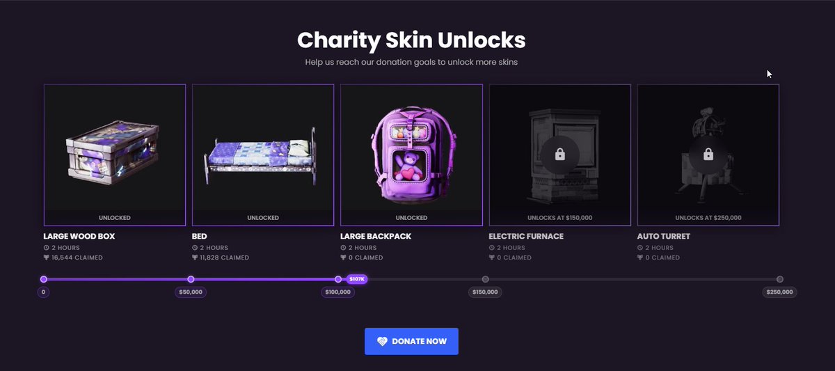 ErrnieGerrn's tweet photo. We blew through the 100k mark in 2.5 days ya'll are amazing! @tiltify 

The backpack Twitch drop is now live!  Catch it on any @playrust channel!

Drops info + account linking: https://t.co/kK9Ij0tZWp

Get involved! https://t.co/jH1vAN2ogZ https://t.co/YtqTyZuviN