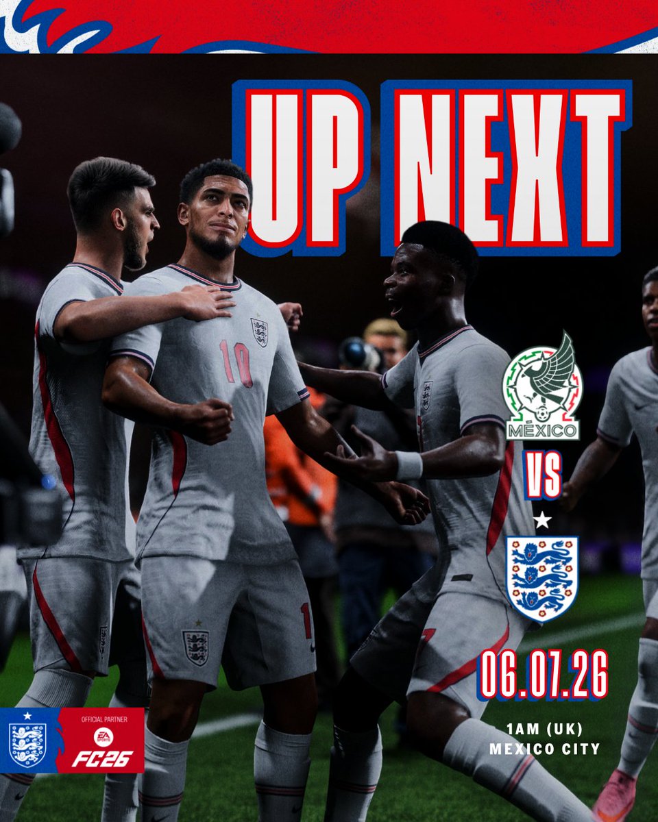 England's tweet photo. It’s nearly time for our next game 👊

#ThreeLions | @EASPORTSFC. https://t.co/Z0xrrQGZfZ