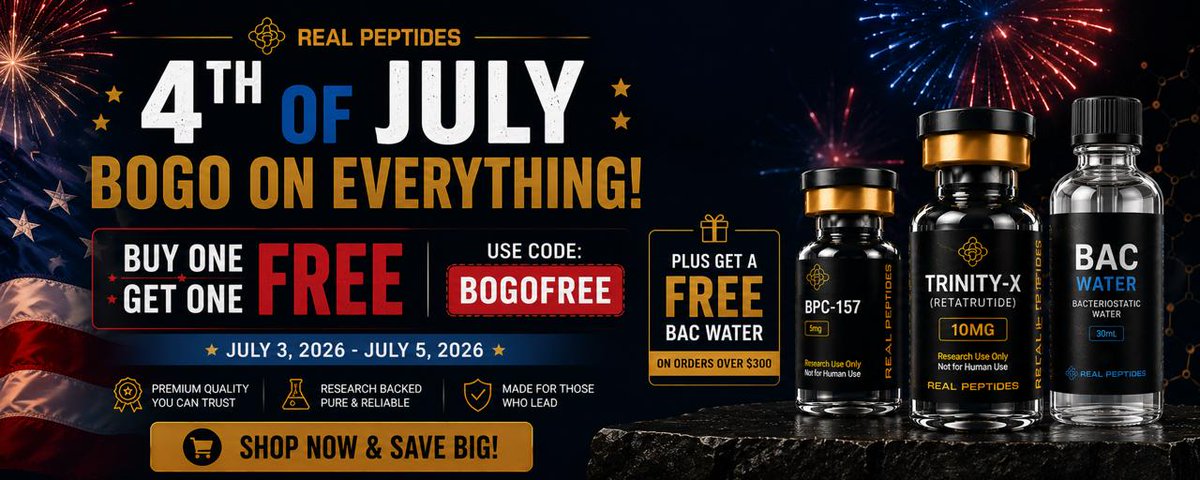 peptide_logs's tweet photo. Buy One Get One Free
Save ig With Real Peptides
Here: https://t.co/6GN1c5wARc https://t.co/LRAjQoBkvm
