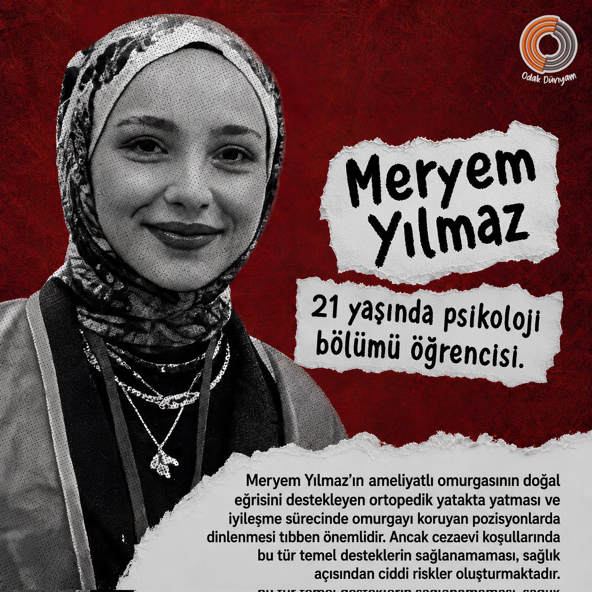 Hasgerman8066's tweet photo. HastaTutuklu ÖğrenciMeryem https://t.co/ROwMnuVdOT