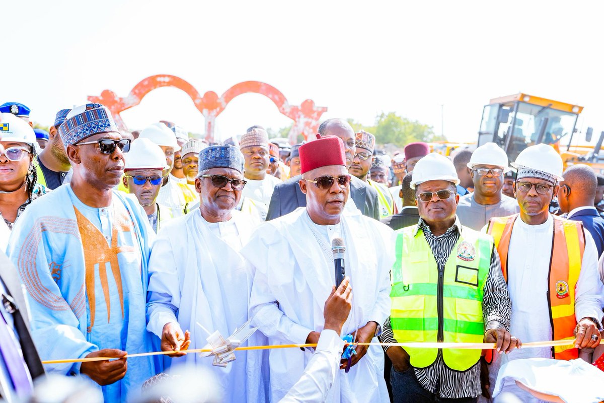 officialSKSM's tweet photo. The Federal Government has flagged off the rehabilitation of the Bama-Banki Road and Dikwa-Gamboru-Ngala Road in Borno State, describing the projects as strategic corridors for trade, agriculture, security access, and post-insurgency recovery in the North-East.

The government particularly said road infrastructure remains inseparable from the region's quest for lasting peace and economic recovery.

The Vice President, Senator @KashimSM, who performed the flag-off on behalf of President @officialABAT on Saturday, said the road projects reflect the administration’s commitment to restoring mobility, rebuilding economic confidence, and reconnecting communities that have endured years of insecurity and infrastructural neglect.

Speaking at the event, VP @KashimSM said the two corridors would strengthen cross-border economic activity and widen the reach of security agencies across the North-East.

According to him, roads determine whether farmers can move produce to markets, traders can reach customers, children can access schools, patients can reach healthcare facilities, and security agencies can respond to communities in time.

“Roads are the live wire of our commercial engagements. They determine whether the farmer reaches the market, the trader reaches the customer, the child reaches school, the patient reaches care, and security agencies reach communities in time,” the Vice President said.
