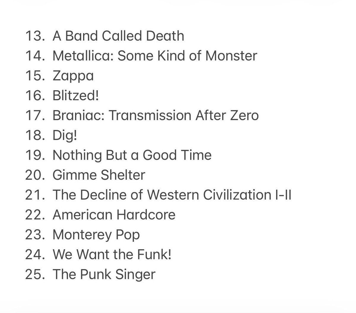 scottderrickson's tweet photo. My list: The 50 Best Music Documentaries: https://t.co/cvTEFmqOBG