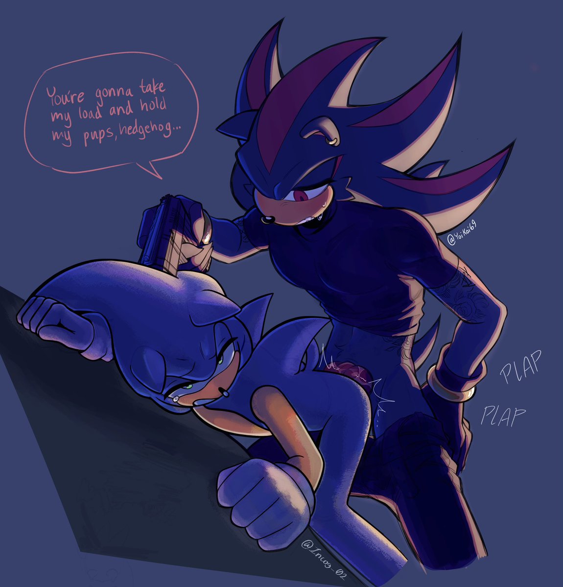 YoiKoi69's tweet photo. Day 4: forced pregnancy/weapons point
#DDsonic26 
HAD SUCH A FUN TIME DRAWIN WITH U @Incog_02 we made them so yummy hehehe 
#sonadownsfw #shadonicnsfw https://t.co/GlU6qN162o