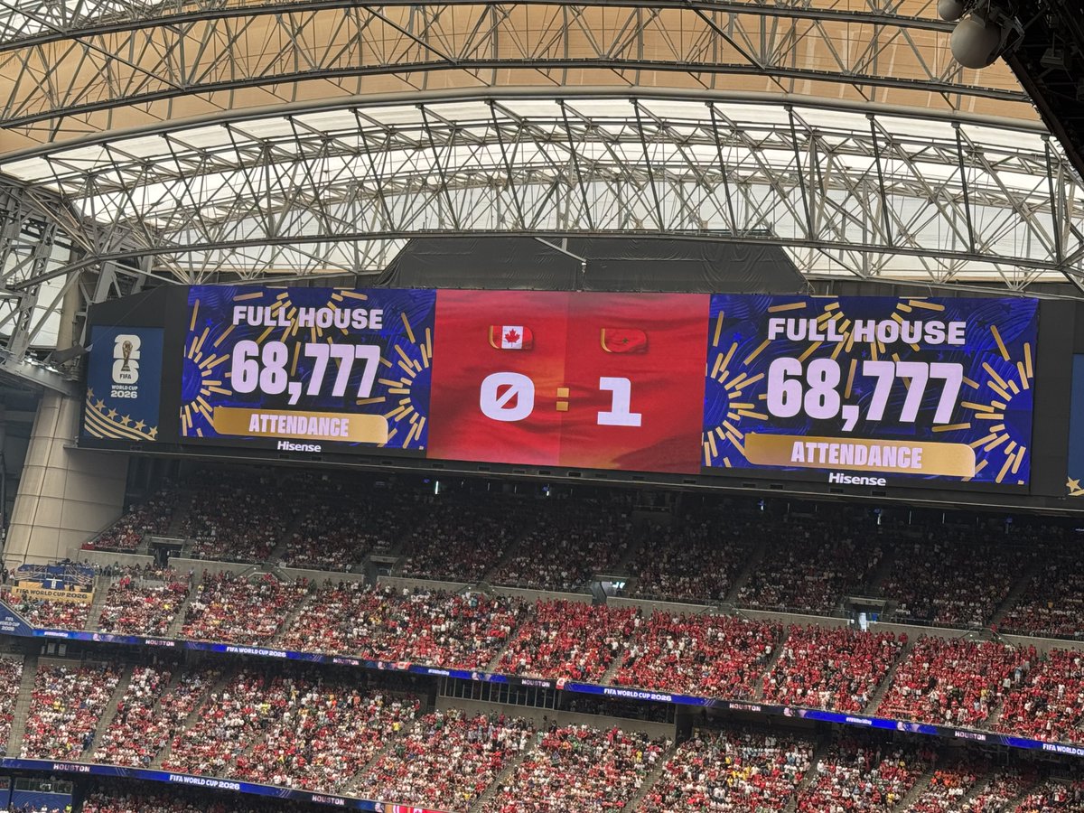 MGSportsTalk's tweet photo. Great attendance for the 7th and final FIFA World Cup match (Round of 16) in Houston. https://t.co/tfYpPmWvNz