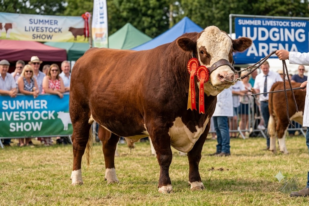 SamaHoole's tweet photo. At the county show last summer, Gerald won a red rosette, and remains the only individual present that day who did not care about it in the slightest.

The humans cared enormously. There was scrubbing, and grooming, and a great deal of anxious brushing of an animal who never asked to be entered. There was tension at the ringside. There was a judge in a bowler hat walking slowly along a line of vast cattle, making the sort of grave decisions that, to the people holding the halters, felt like the most important judgements ever passed on earth.

Gerald stood through all of it as though waiting for a bus.

The rosette went to him. His owner was thrilled, and rightly, because a great deal of good work stood behind it. The rosette was pinned up. Photographs were taken. And Gerald, a champion now, decorated, validated, publicly declared superior to every other bull in the field, did the only thing that made any sense to him. He tried to eat it.

Two ways of being stood in that ring. A creature who had pinned his whole sense of worth to a scrap of ribbon awarded by a stranger, and a creature who could not tell the difference between winning and lunch, and frankly preferred lunch.

We spend our lives chasing the rosette. The promotion, the follower count, the stranger in the bowler hat nodding at us at last. And the animal we call simple stood in the ring already complete, needing no ribbon to tell him what he was, and would have traded the whole honour for a decent bit of hay.

Gerald did not become magnificent when the rosette was pinned on. He was exactly the same the moment before, and the moment after he tried to eat it.

The ribbon was for us. He never needed it. That was the entire lesson, and he taught it without trying.